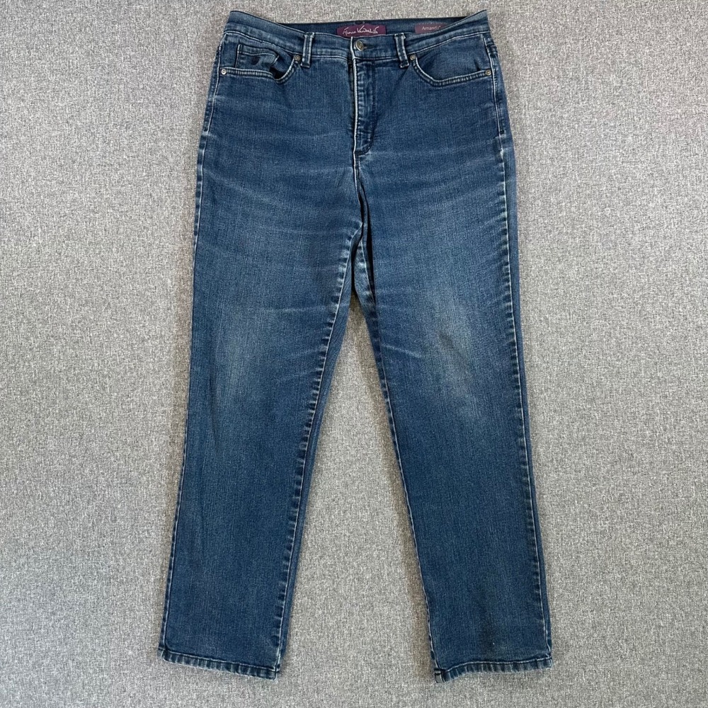 Gloria Vanderbilt Amanda Jeans Womens 10 Blue High Rise Tapered Stretch Denim
